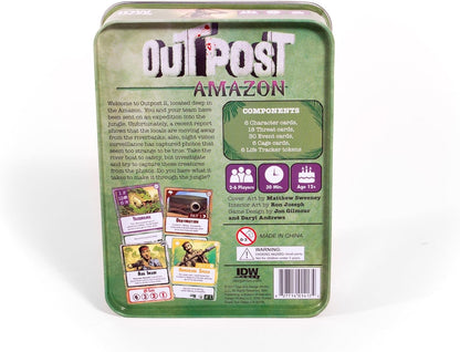 Outpost Amazon Card Game in Collectible Tin | IDW Games | 2–6 Players | Age 12+