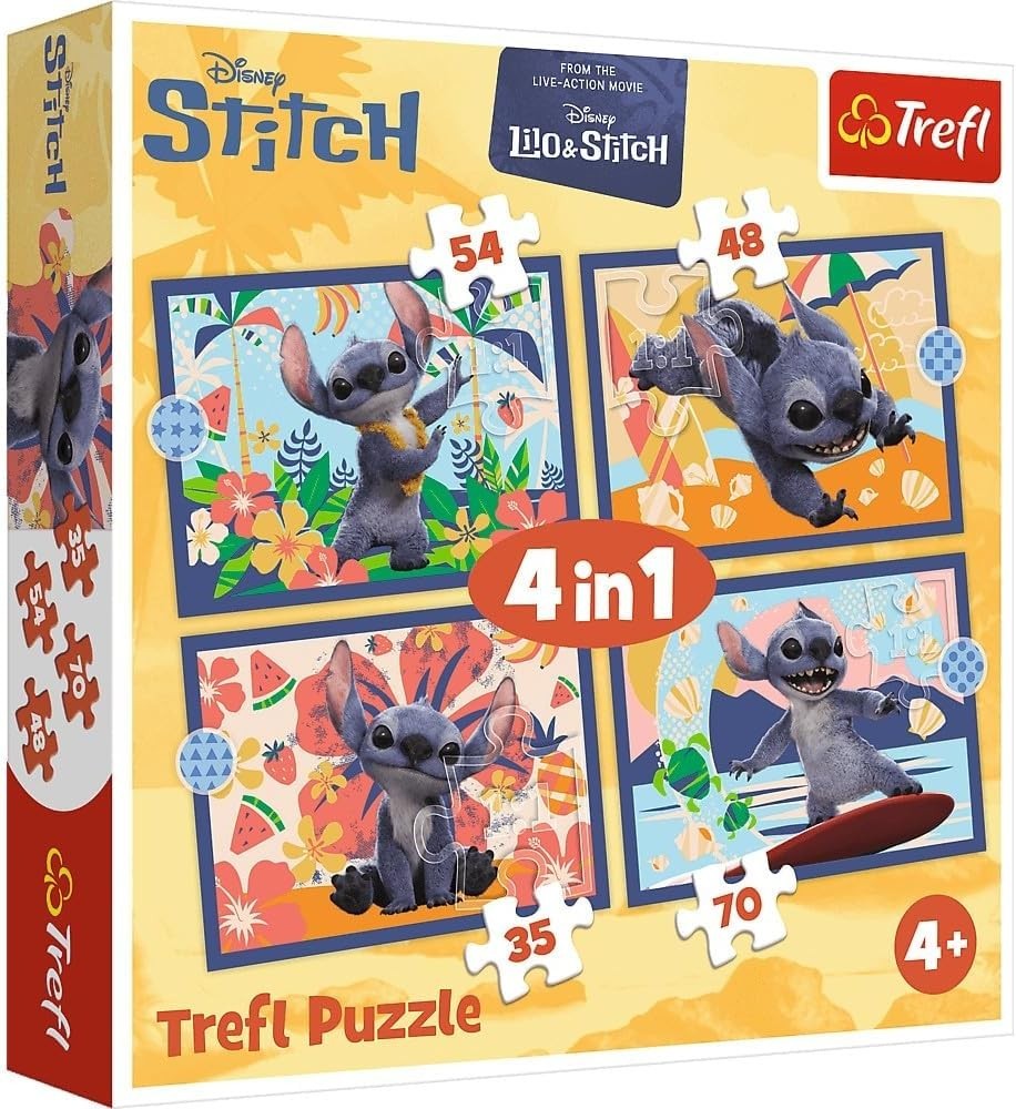 Trefl Disney Lilo & Stitch Live Action 4 in 1 Puzzle 35 48 54 70 Pieces