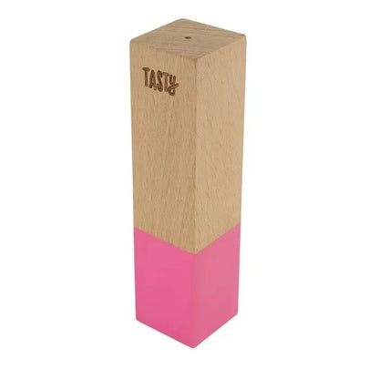TASTY Wooden Pepper Shaker Pink Beech Wood Kitchen Spice Seasoning Dispenser