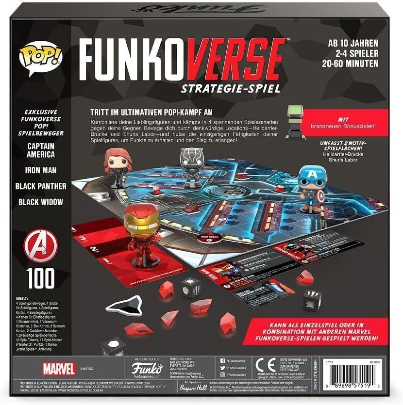 FunkoVerse Marvel Strategy Game 100 German Edition Avengers Set Board Game