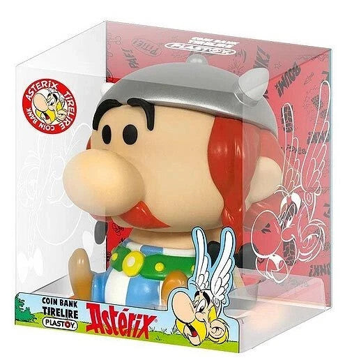 Plastoy Asterix Obelix Coin Bank Money Box Collectible Figure