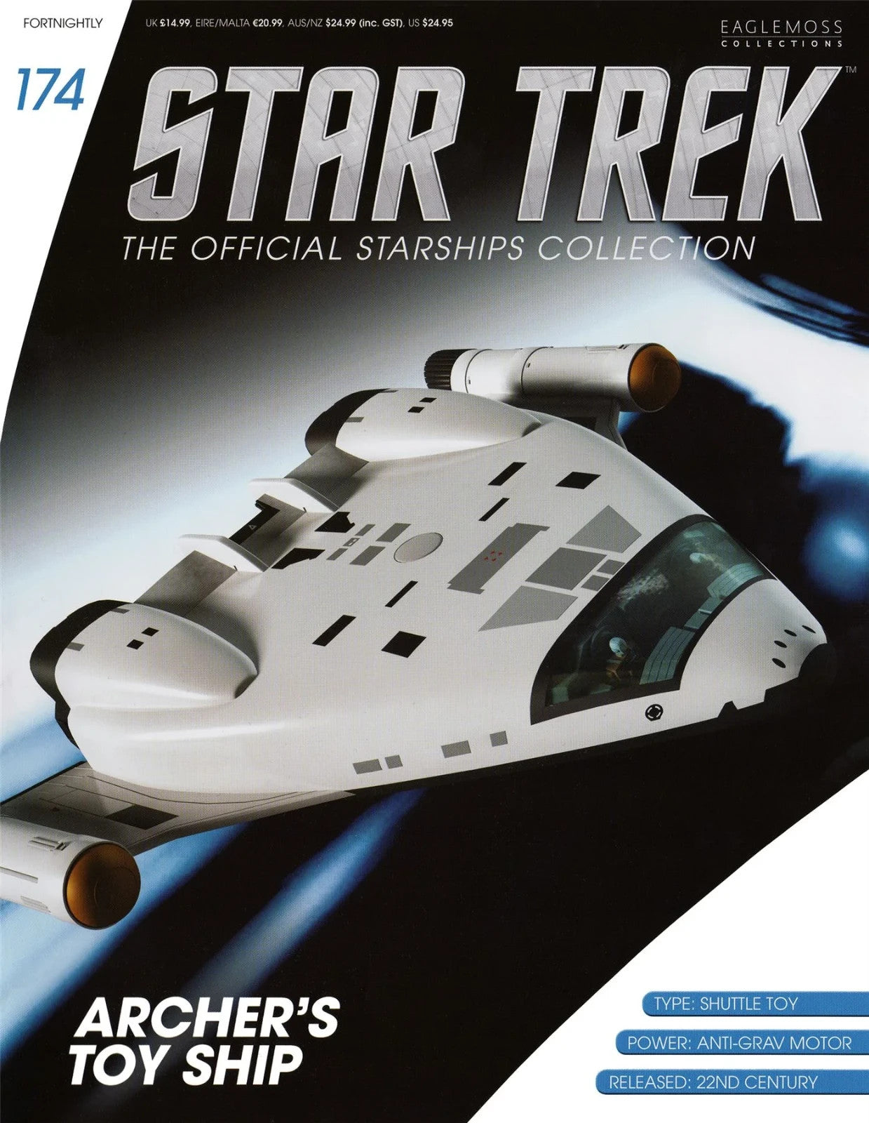 Eaglemoss Star Trek Starships Collection Archer’s Toy Ship #174 Model w/Magazine