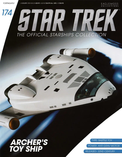 Eaglemoss Star Trek Starships Collection Archer’s Toy Ship #174 Model w/Magazine