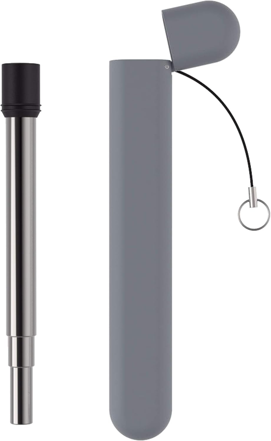 LUND London Plant Travel Straw Reusable Stainless Steel Straw with Cleaning Brus