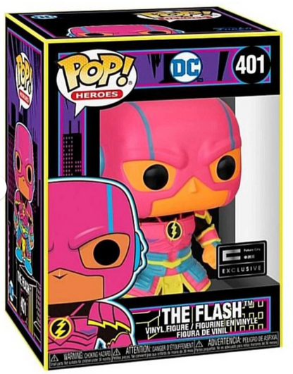 Funko Pop! Heroes The Flash Future City Exclusive #401 Blacklight Vinyl Figure