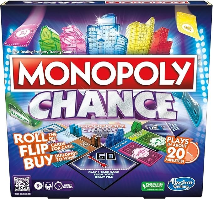 Hasbro Monopoly Chance Card Game Fast Family Card Game 8+