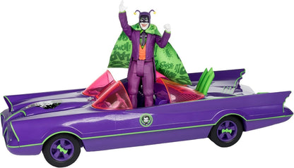 McFarlane Toys DC Retro Batman 66 Batmobile & Joker Gold Label Figure Set