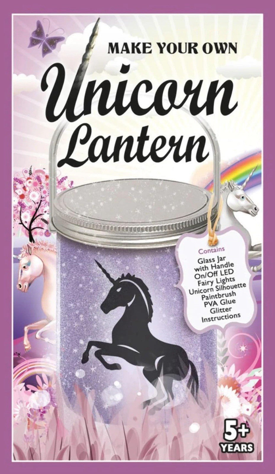 Make Your Own Unicorn LED Lantern Gift Kit - Purple
