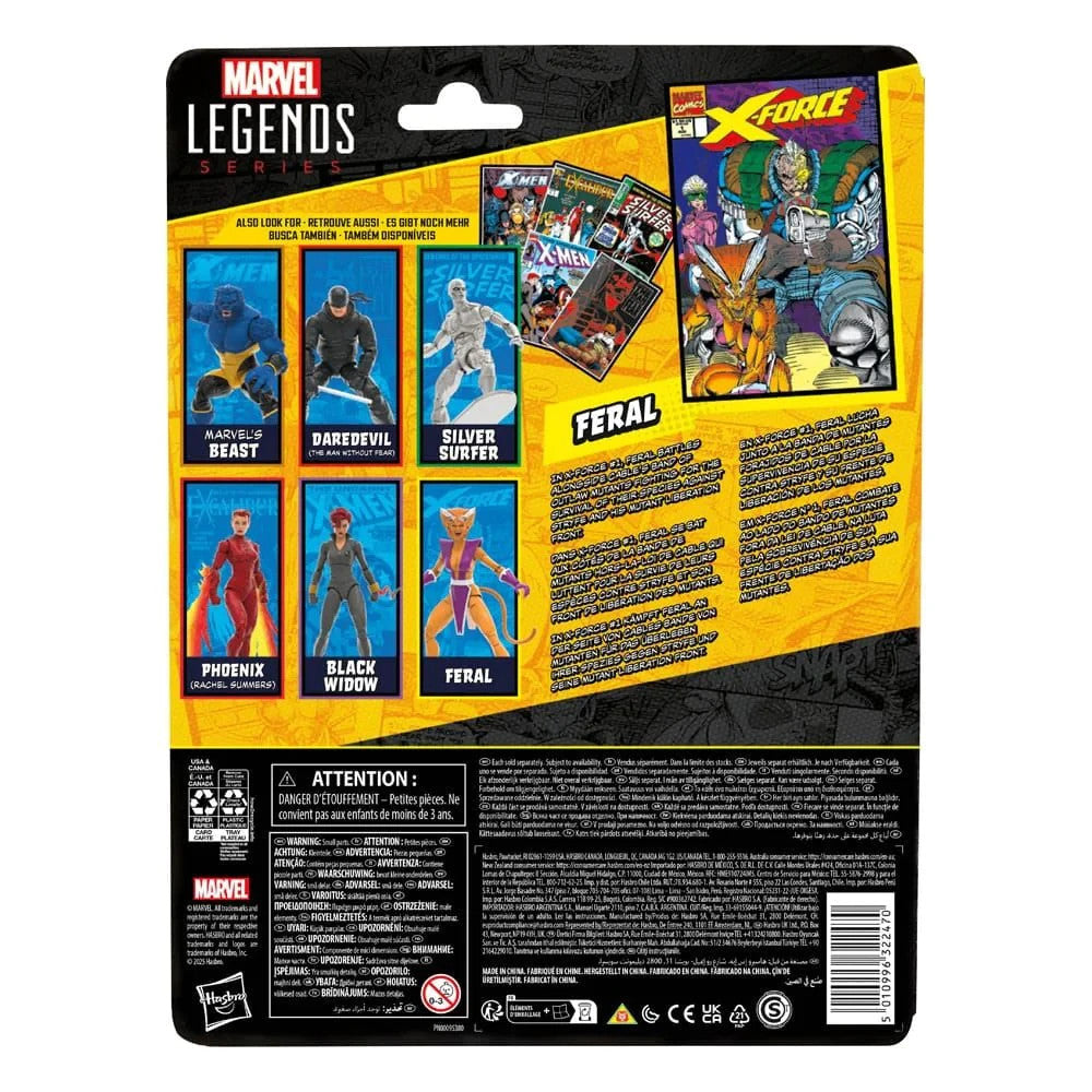 Hasbro Marvel Legends Feral X-Force 6in Action Figure Comic Accessory