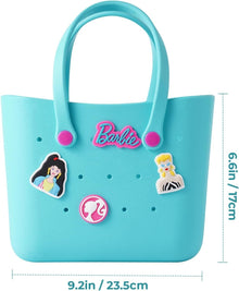 MINISO Barbie Blue EVA Waterproof Tote Bag Handbag Beach Shopping Travel Gift
