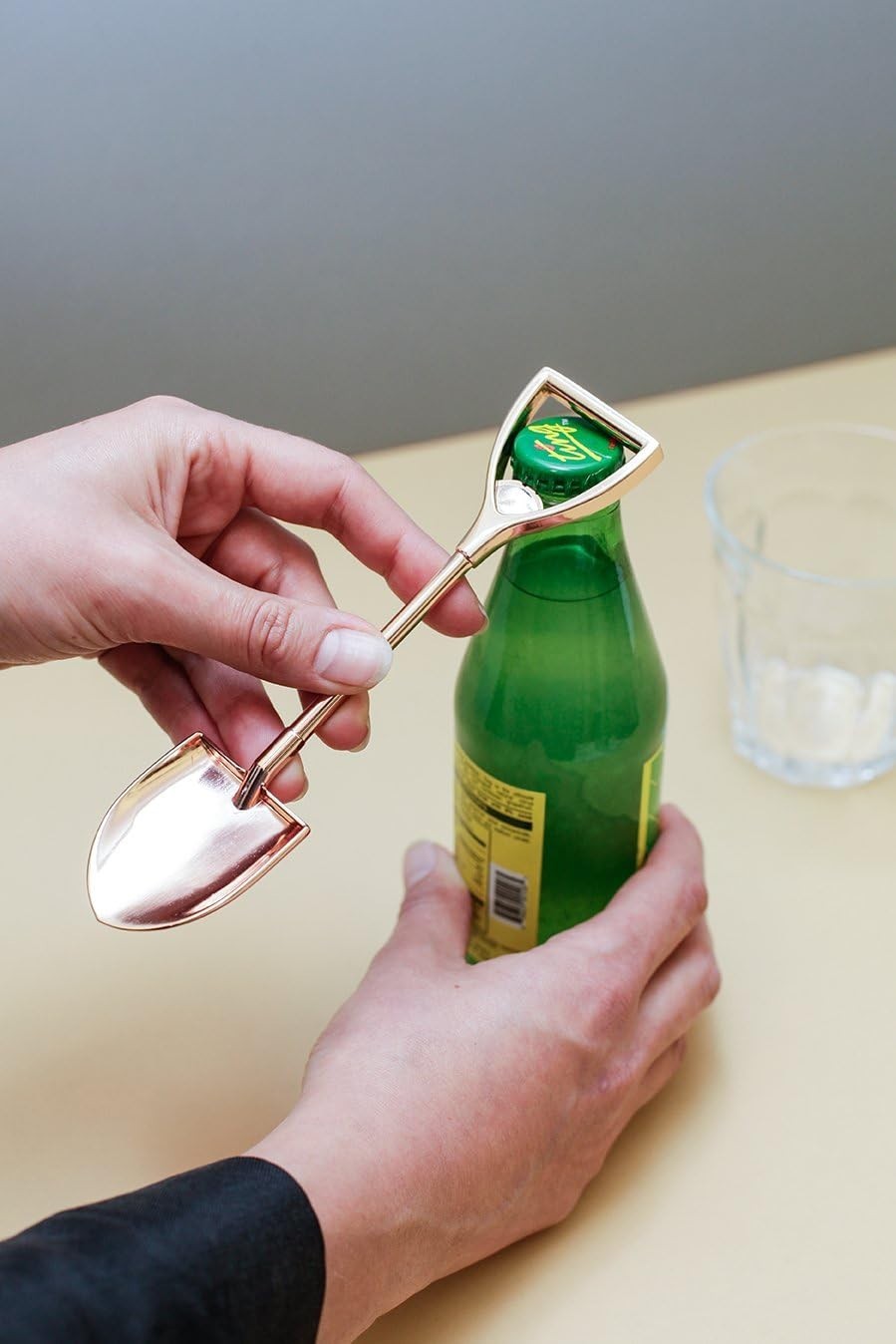 Kikkerland Shovel Bottle Opener Copper Plated Stainless Steel Novelty Bar Tool