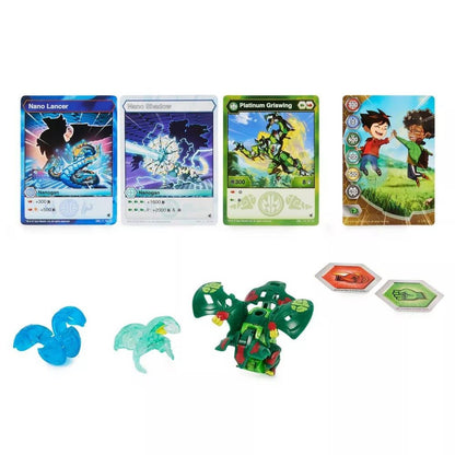 Bakugan Evolutions Platinum Griswing Set with Nanogan Cards & Cores