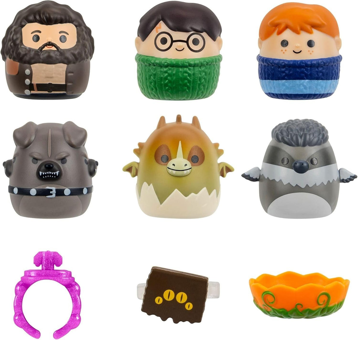 Squishmallows Squish-a-longs Harry Potter Hagrid  Ron Fluffy Series 2 6 Pack