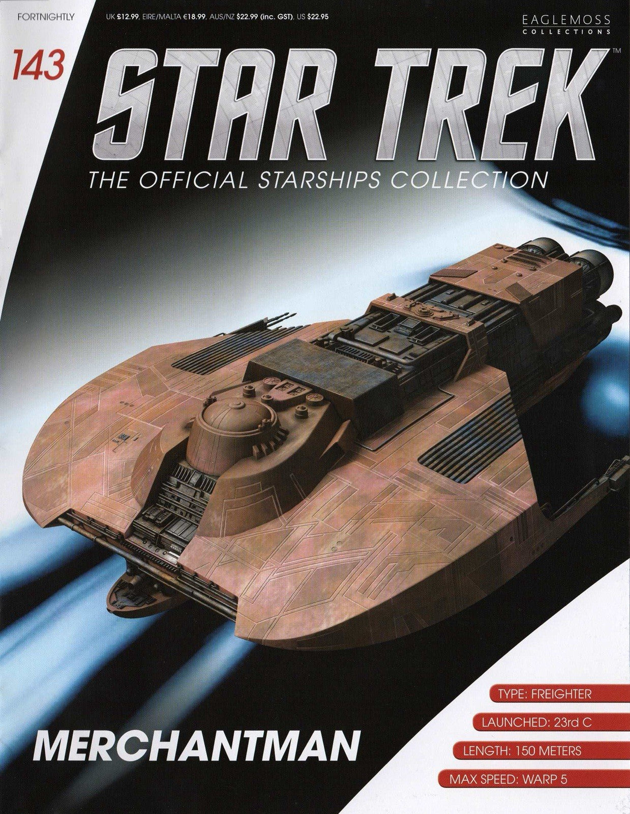 Eaglemoss Star Trek Starships #143 Merchantman Freighter Figure & Magazine