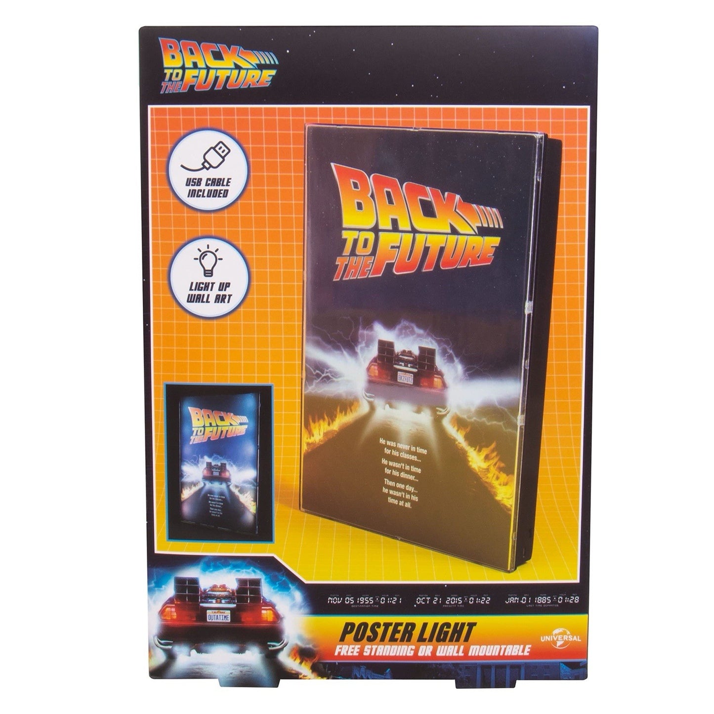 Back to the Future Poster Light USB Wall Art – Light-Up Display