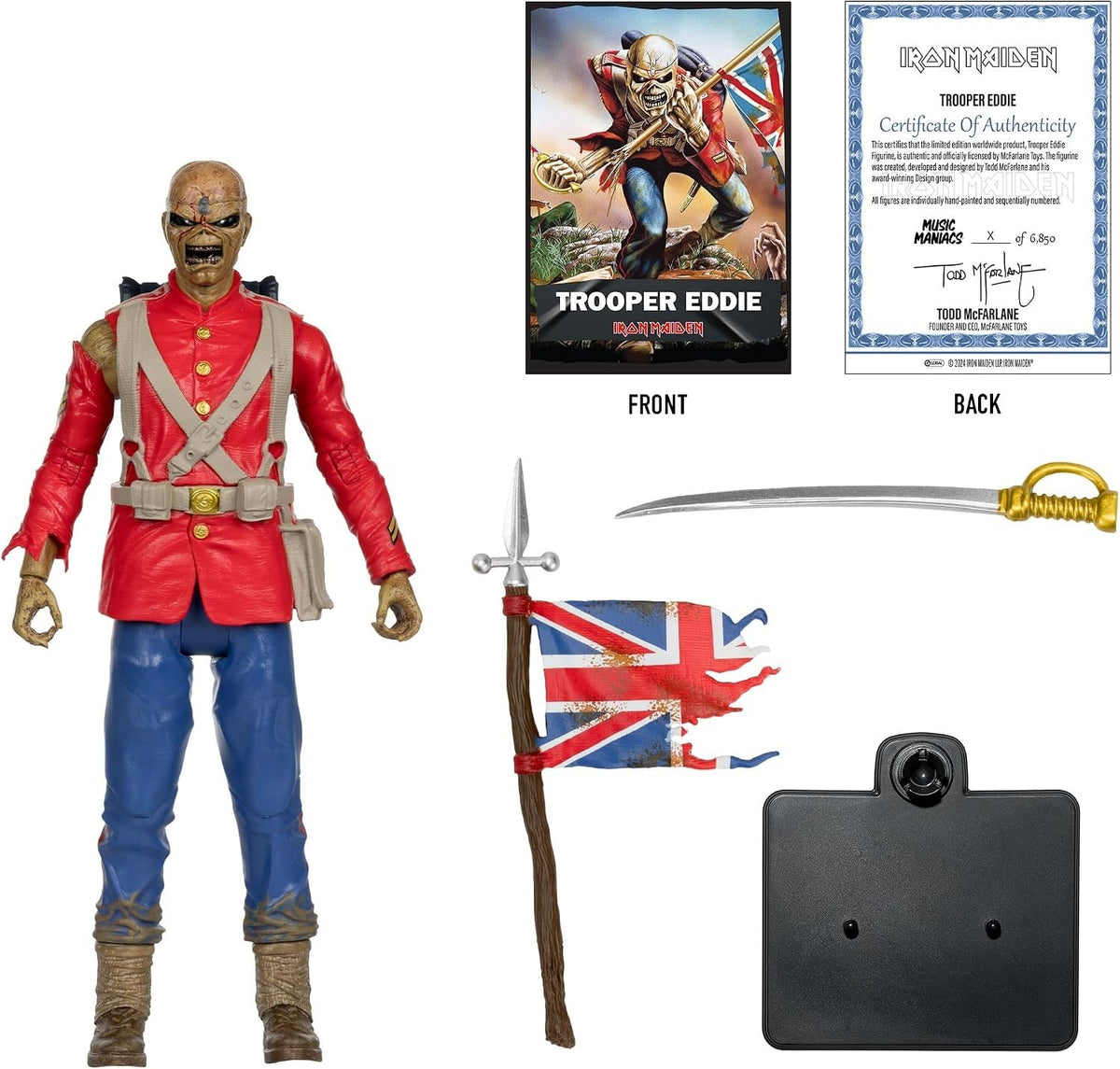 McFarlane Toys Iron Maiden Trooper Eddie Music Maniacs 6in Action Figure