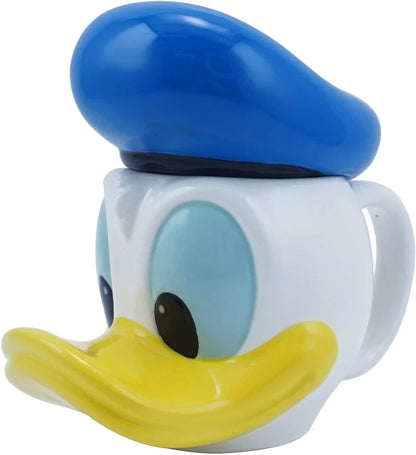 Disney 100 Donald Duck Shaped Mug with Lid Ceramic Coffee Tea Cup Gift