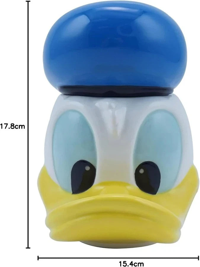 Disney 100 Donald Duck Shaped Mug with Lid Ceramic Coffee Tea Cup Gift