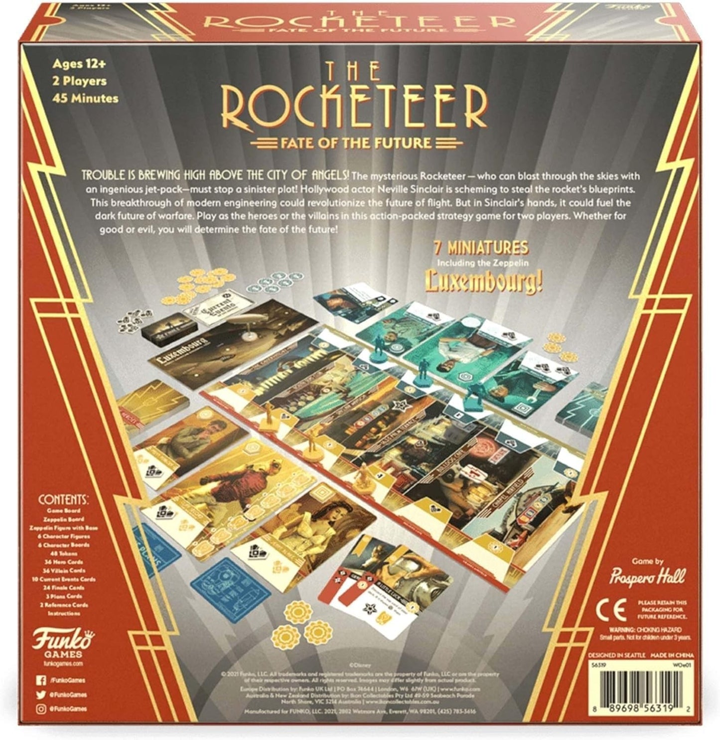 Funko Games The Rocketeer Fate of the Future Board Game 2 Player