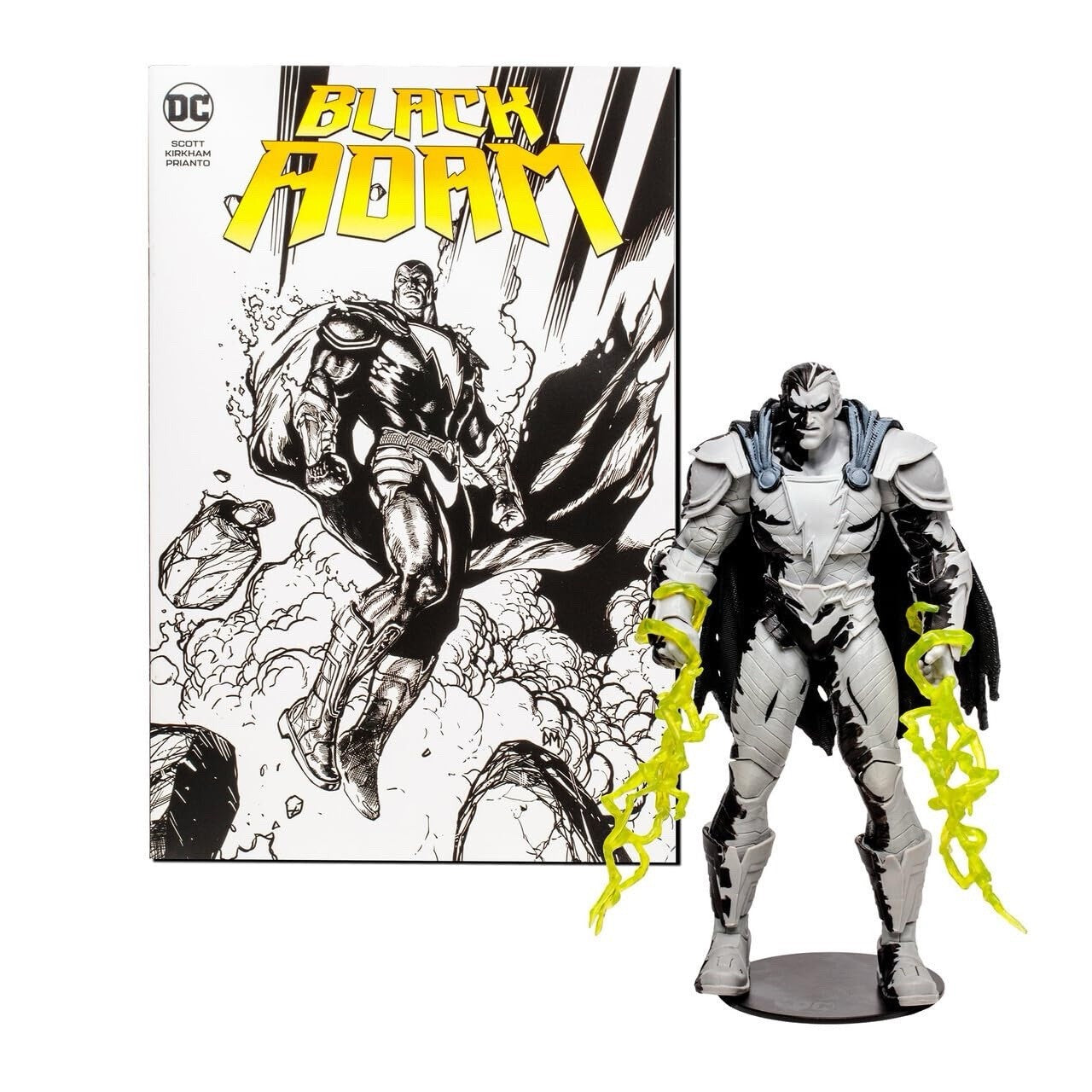 McFarlane DC Direct Page Punchers Black Adam Black & White Figure + Comic