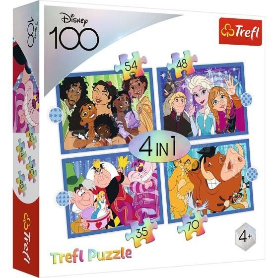 Trefl Disney 100 4-in-1 Jigsaw Puzzle Set 35 48 54 70 Pieces