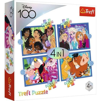 Trefl Disney 100 4-in-1 Jigsaw Puzzle Set 35 48 54 70 Pieces