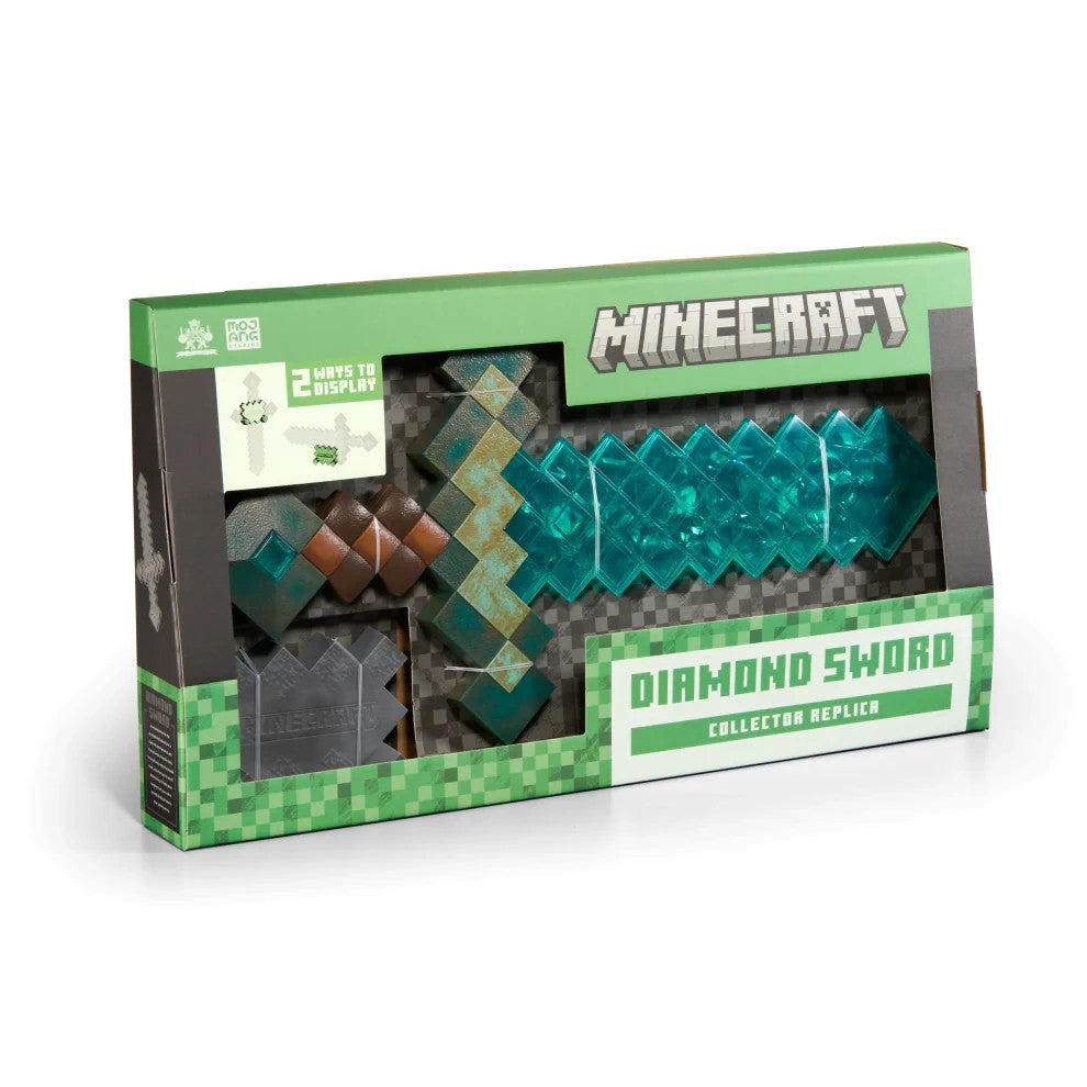 The Noble Collection Minecraft Diamond Sword Collector Replica Display Prop