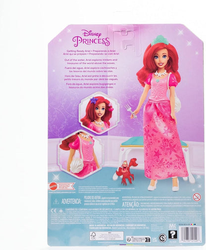 Mattel Disney Princess Getting Ready Ariel Doll & 9 Accessories