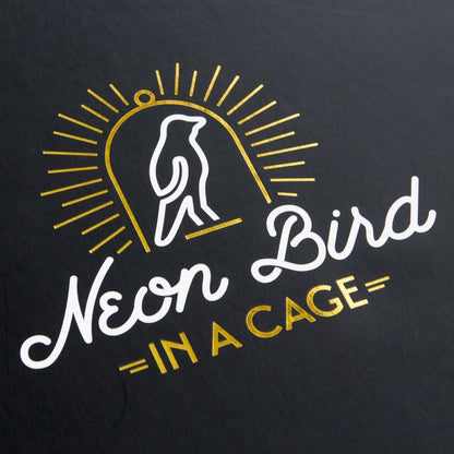 Suck UK Neon Bird In A Cage Lamp USB Battery Powered LED Light Decor