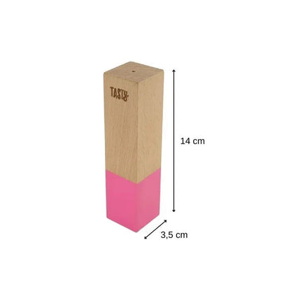 TASTY Wooden Pepper Shaker Pink Beech Wood Kitchen Spice Seasoning Dispenser