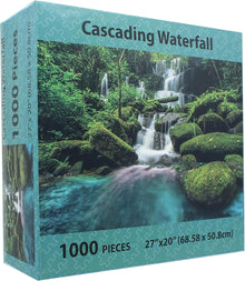Cascading Waterfall 1000 Piece Jigsaw Puzzle 27x20 Landscape