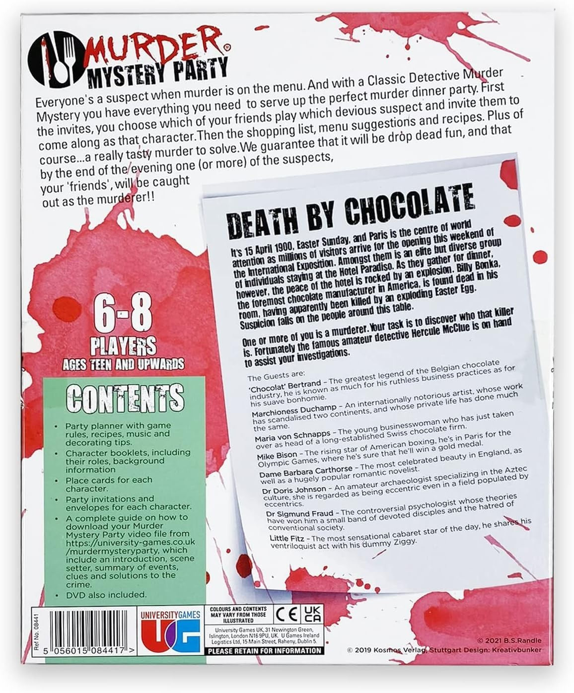 Death By Chocolate Murder Mystery Dinner Party Game University Games