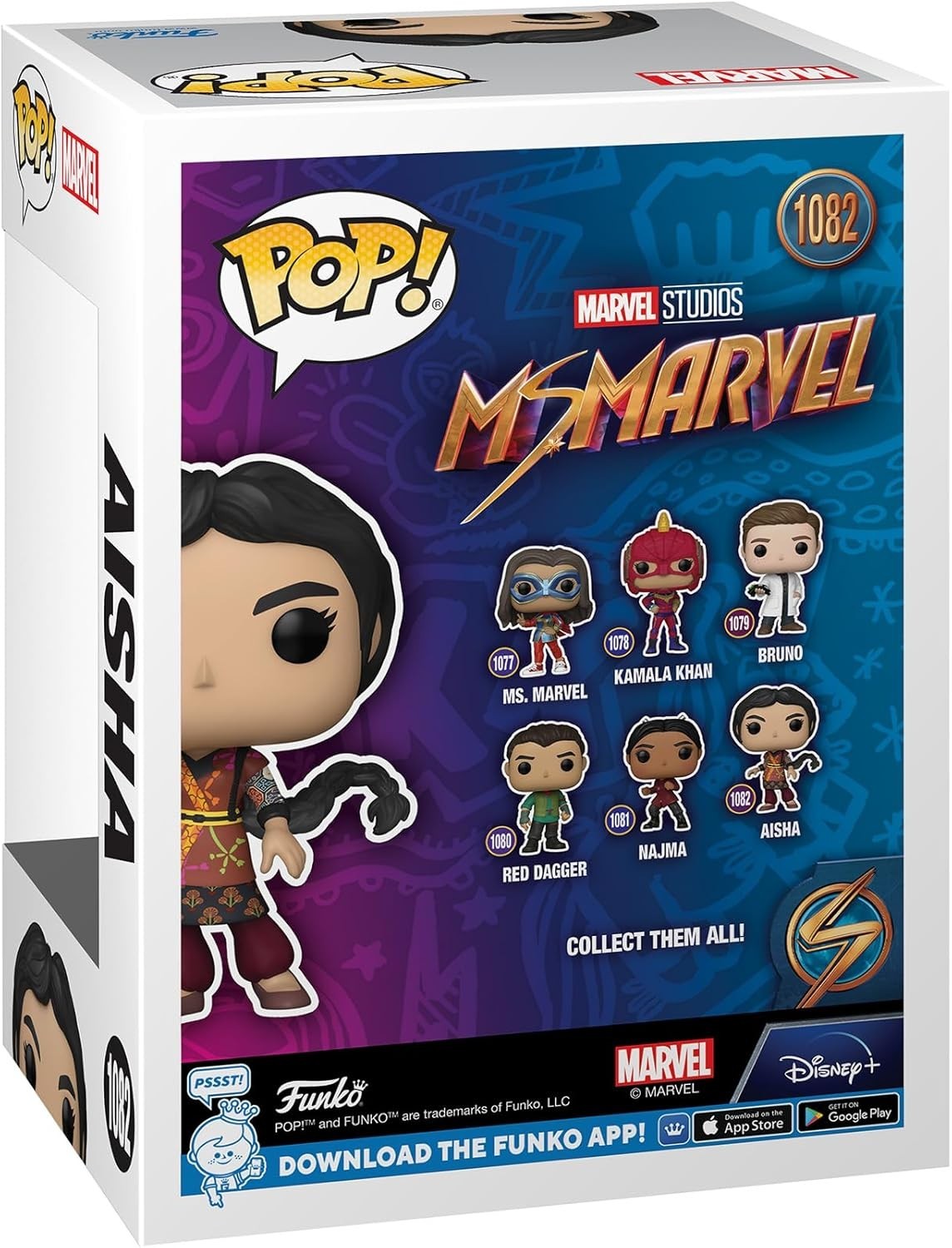 Funko POP! Marvel Studios Ms. Marvel Aisha #1082 Bobblehead Vinyl Figure