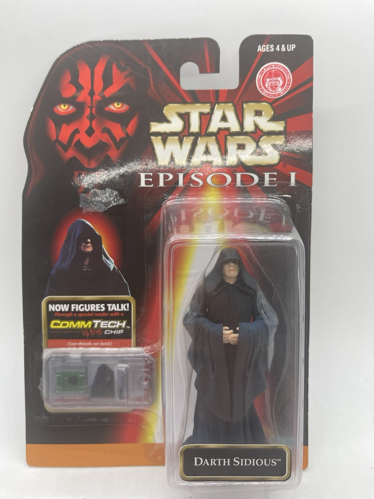 Star Wars Episode I Darth Sidious 1999 Hasbro CommTech Chip MOC Sealed Vintage