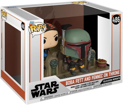 Funko Pop Star Wars Boba Fett & Fennec On Throne #486 Television Moments