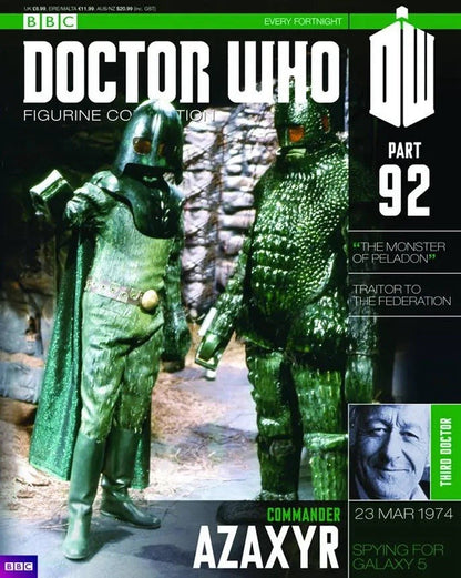 Eaglemoss Doctor Who Figurine Collection #92 Commander Azaxyr w/ Magazine