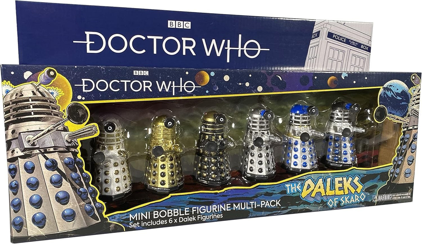 Doctor Who Daleks of Skaro Bobble Figure 6 Pack Collectors Set (Box Damaged)