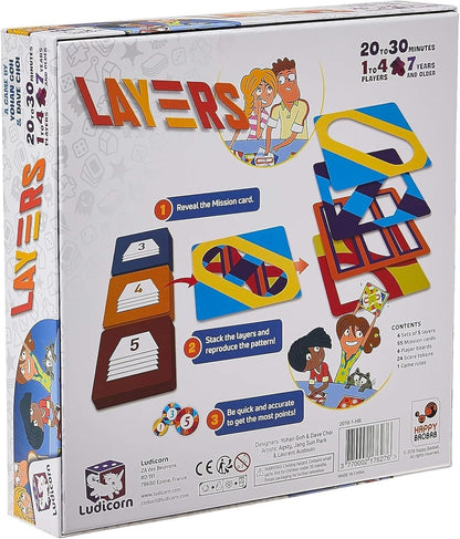 Layers Family Board Game Ludicorn Pattern Puzzle Game 1–4 Players