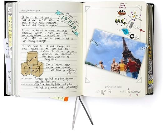 Suck UK Our Life Story 100 Year Memory Journal Scrapbook Gift Hardcover in Black
