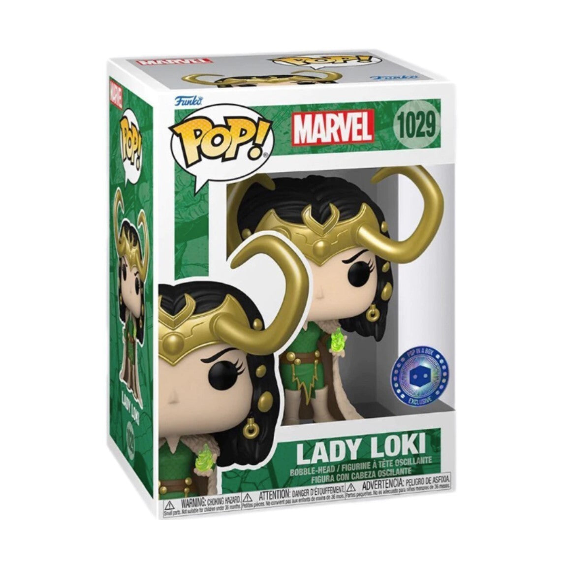 Funko Pop! Marvel Lady Loki #1029 Pop in a Box Exclusive Bobblehead Vinyl Figure