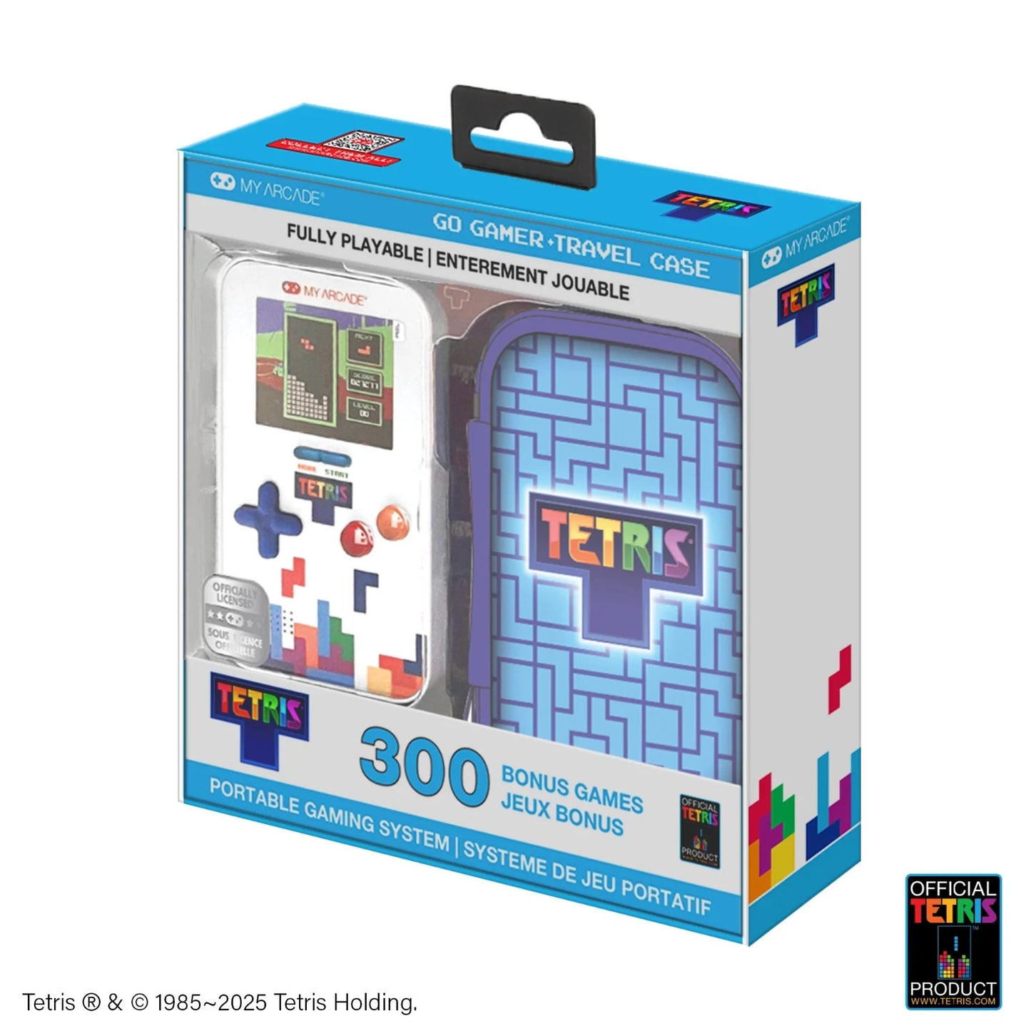 My Arcade Go Gamer Tetris Travel Case Portable Gaming System 300 Games USB-C