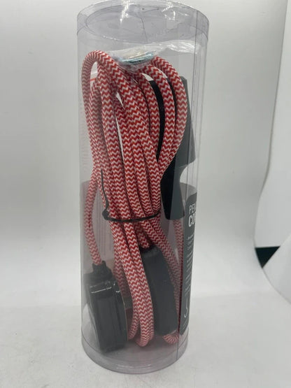 Kikkerland Pendant Cord Lamp 3.5m Plug In E27 Hanging Light Red White Cable
