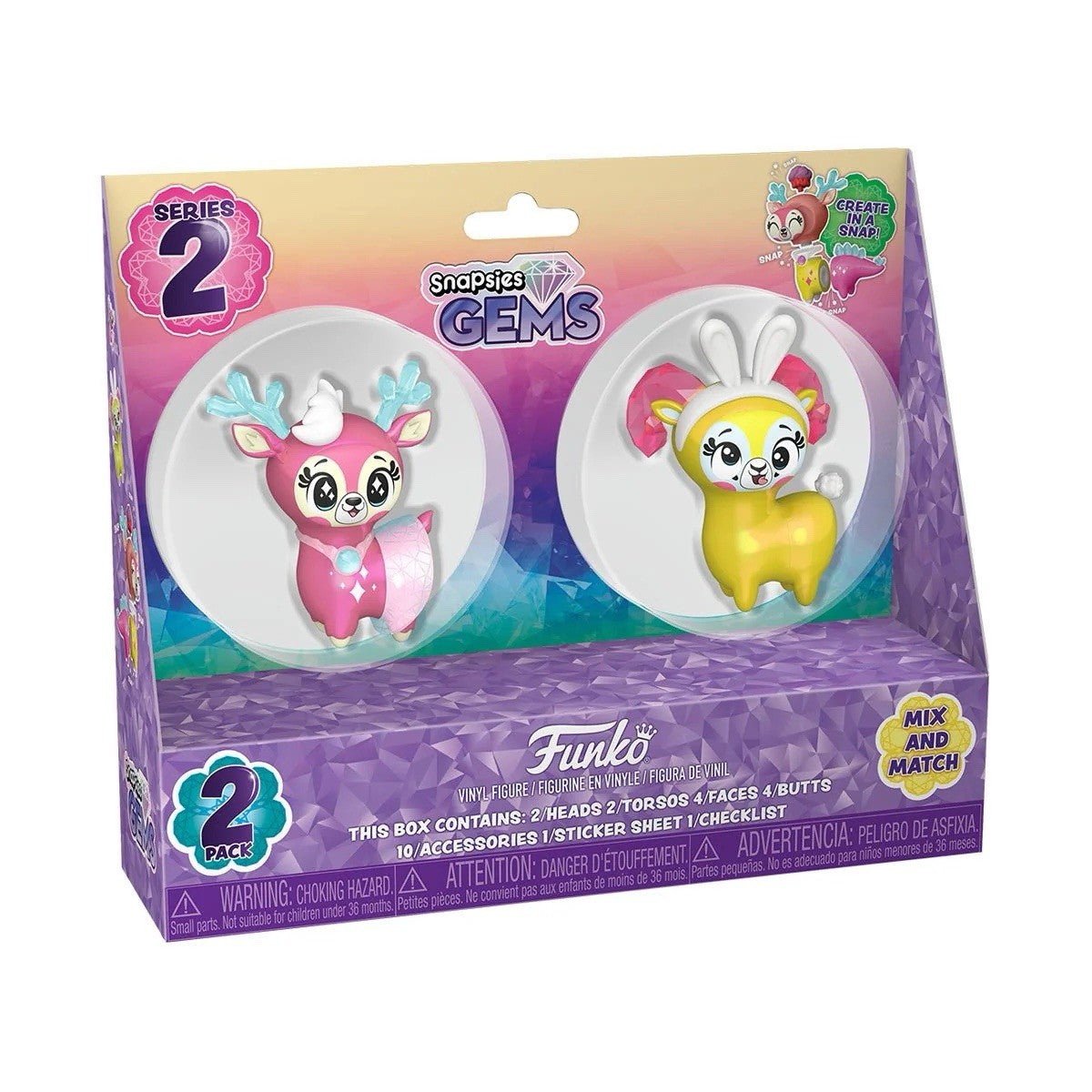 Funko Snapsies Gems Series 2 Mix & Match Figures 2-Pack Set