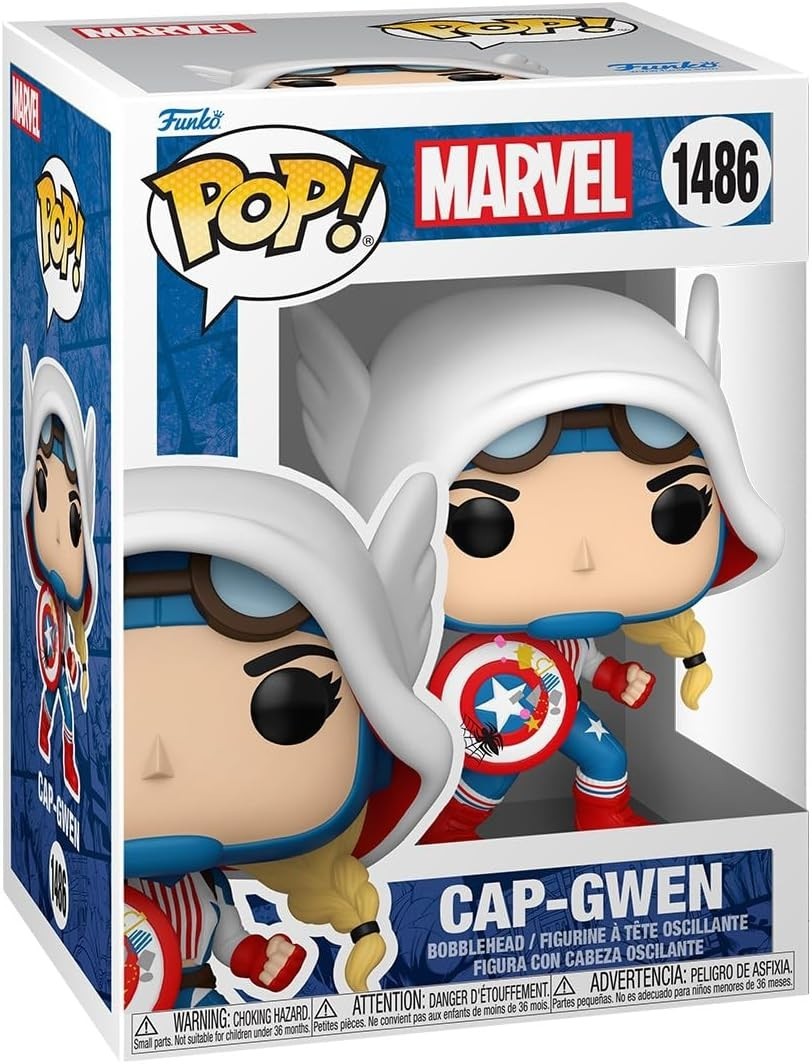 Funko Pop Marvel Cap-Gwen #1486 Vinyl Bobblehead Figure