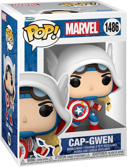 Funko Pop Marvel Cap-Gwen #1486 Vinyl Bobblehead Figure