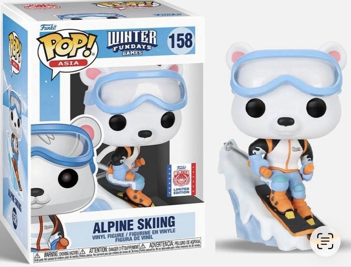 Funko Pop! Asia Alpine Skiing Winter Fundays Games #158 Limited Edition Figure