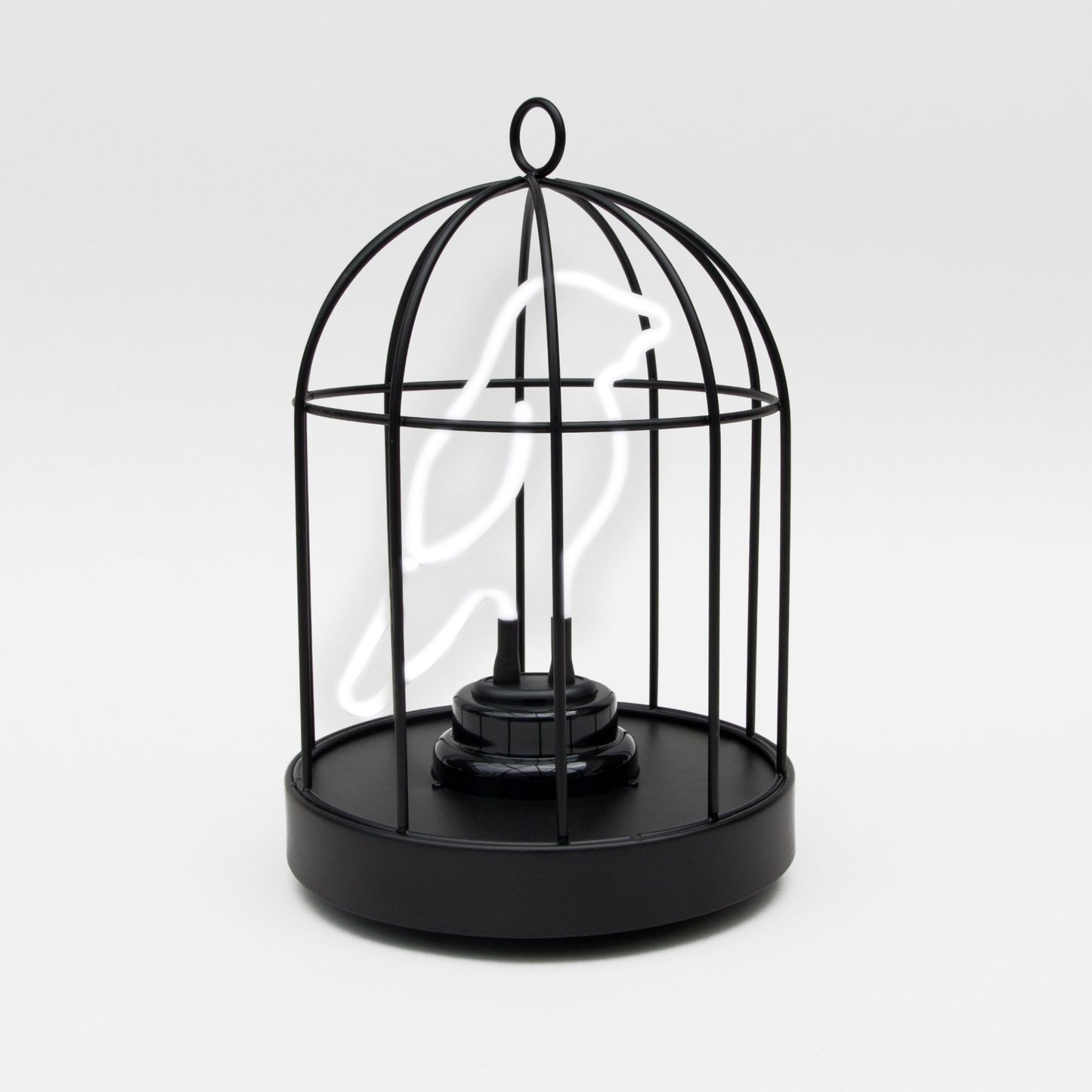 Suck UK Neon Bird In A Cage Lamp USB Battery Powered LED Light Decor