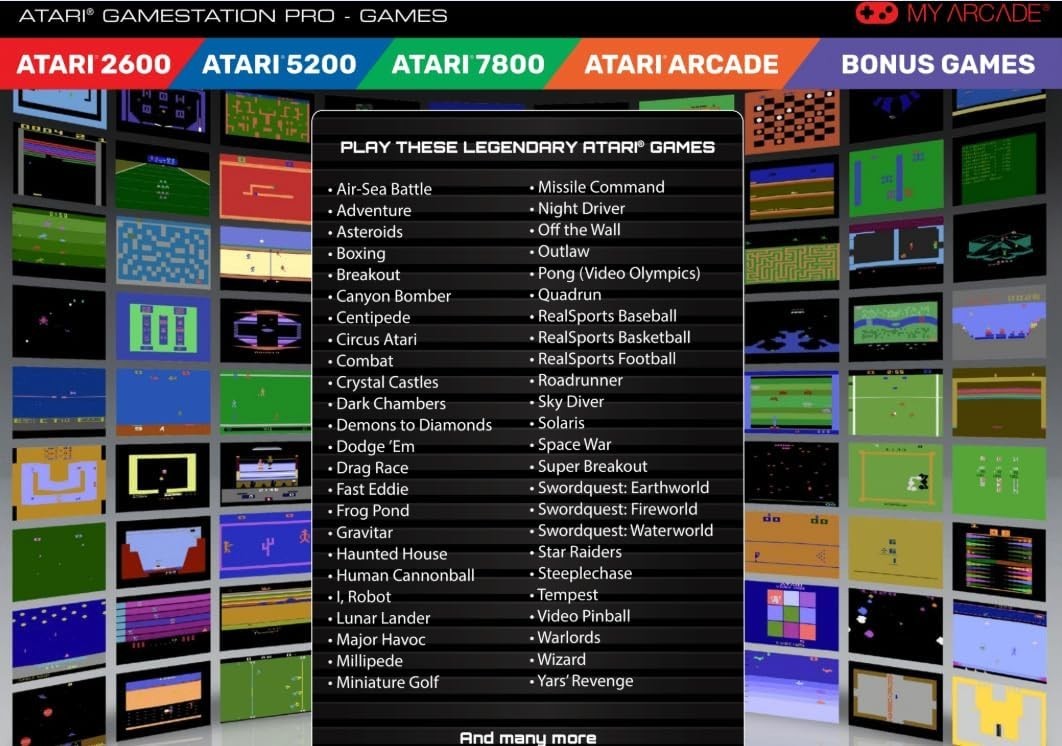 Atari Gamestation Pro Retro Video Game System Over 200 Games by MyArcade