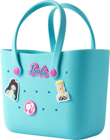 MINISO Barbie Blue EVA Waterproof Tote Bag Handbag Beach Shopping Travel Gift