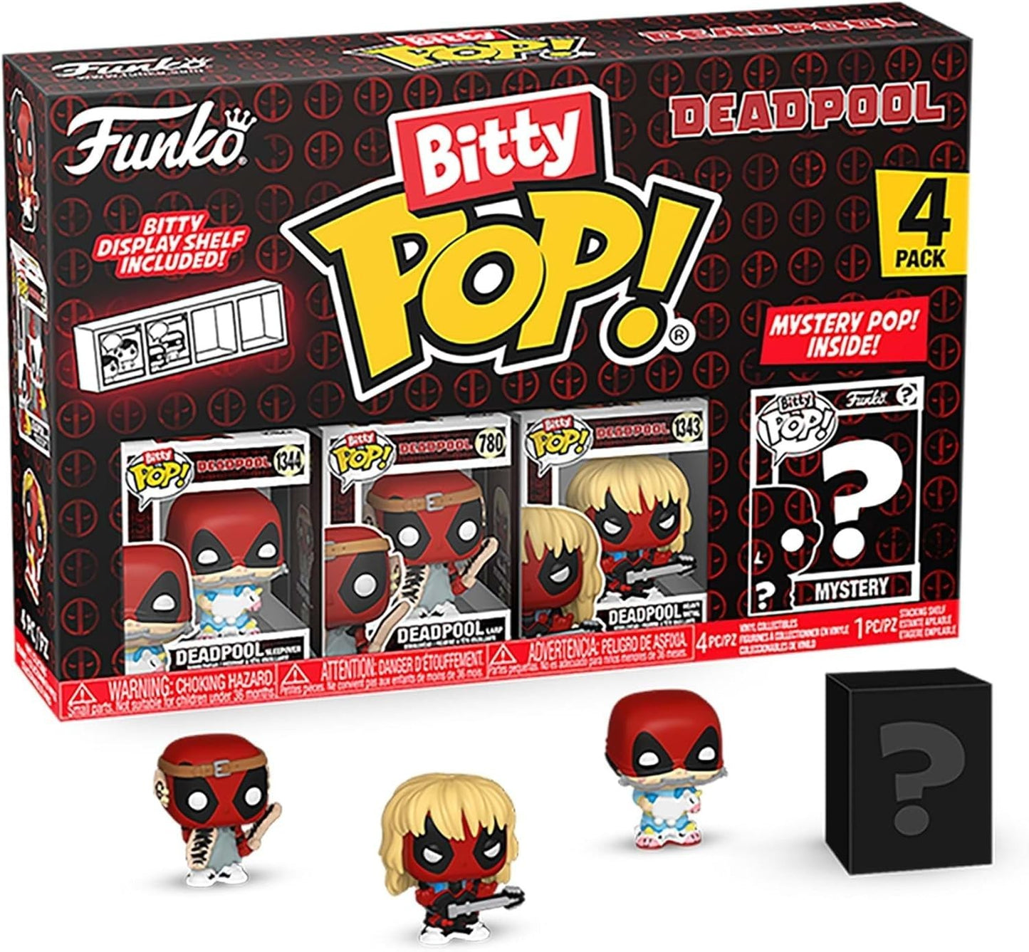 Funko Bitty POP! Deadpool 4-Pack – Sleepover, Larp, Heavy Metal + Mystery